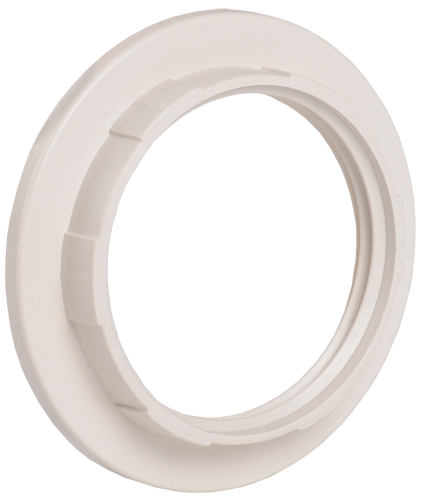 Кольцо абажурное КП27-К02 к патрону Е27 пластик белый (индивидуальный пакет) IEK