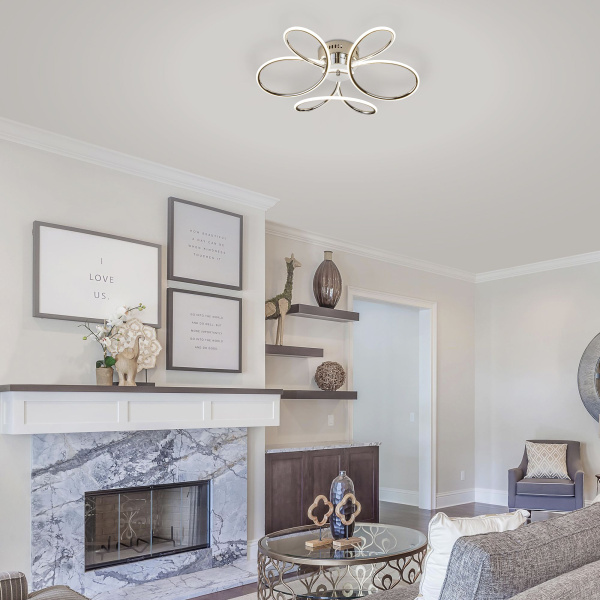 Светодиодный потолочный светильник хром IP20 (90083/3 хром) Eurosvet