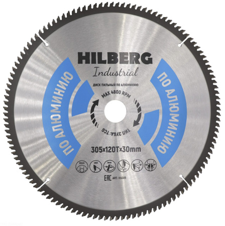 Диск пильный Industrial Алюминий 305*30*120Т HA305 Hilberg