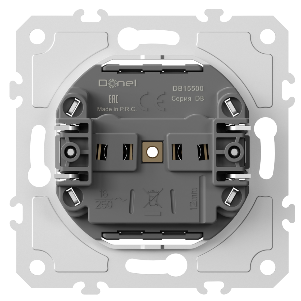 Donel механизм розетки без заземления 16А 250 В~ на винтах, серия DB