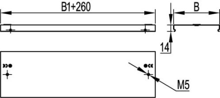 Крышка TDSR на ответвитель Т-обр. верт. переходник 500/400, горячеоцинкованная DKC