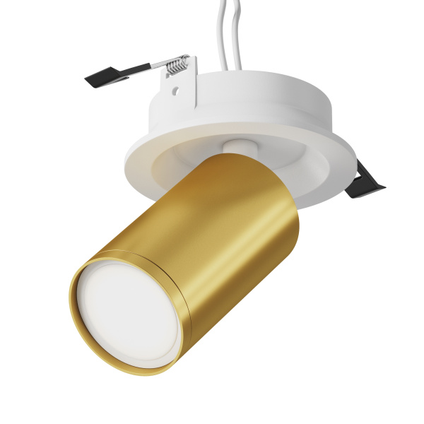Потолочный светильник 1*GU10 10Вт Белый и Матовое золото IP20 Ceiling & Wall C048CL-U-1WMG Technical Maytoni