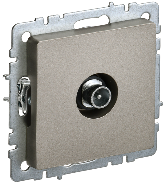 BRITE Розетка TV проходная РТВ10-0-БрШ шампань IEK