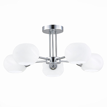 Люстра потолочная Хром/Белый E14 5*40Вт SLE104302-05 EVOLUCE