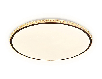 Потолочный светодиодный светильник с пультом FF71 WH/CF белый/кофе 72W+24W D500*60 (ПДУ ИК) Ambrella Light