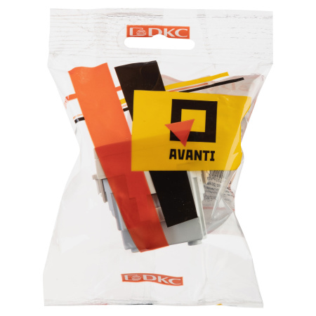 Розетка с крышкой модульная, 2P+E, с з/ш, "Avanti", "Ванильная дымка", 2 модуля DKC