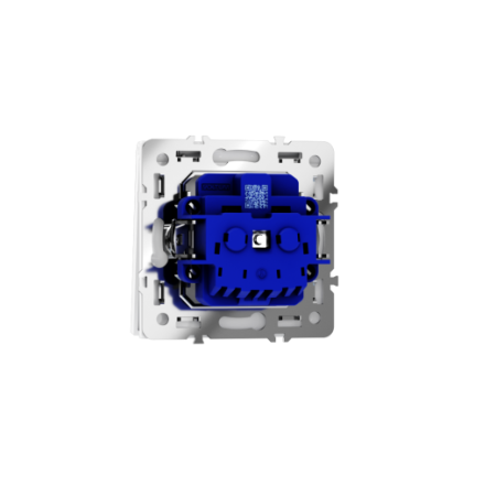 Розетка встраиваемая Voltum S70 с заземлением, защитными шторками и крышкой 16А, (белый глянцевый)
