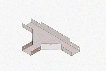 Лоток тройниковый замковый перфорированный ОТЗ 300х100 УТ1,5, горячее цинкование, S1,5