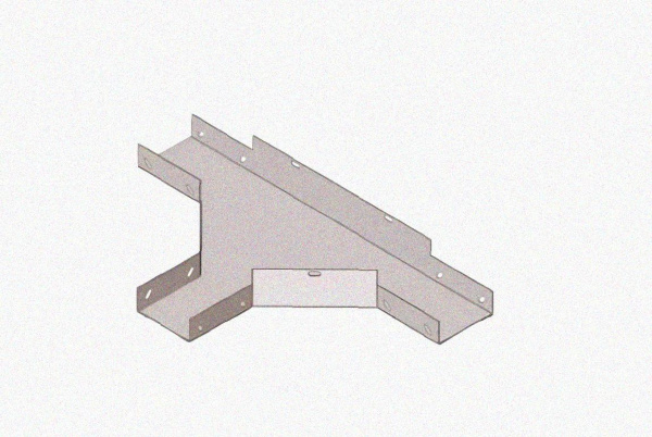 Лоток тройниковый замковый перфорированный ОТЗ 300х100 УТ1,5, горячее цинкование, S1,5