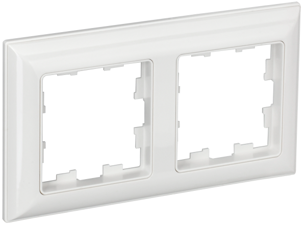 BRITE Рамка 2-мест. РУ-2-Бр бел./бел. IEK