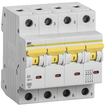 Выключатель автоматический ВА МОД ВА47-60M 4П 5А 6кА В IEK