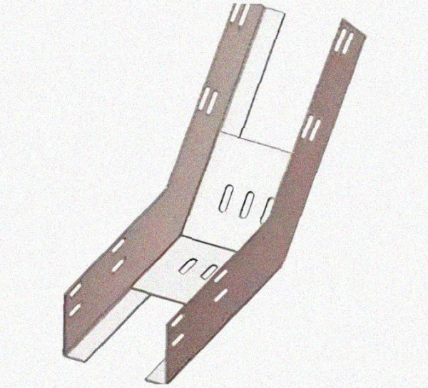 Лоток перфорированный КП 300х65-45 УХЛ1 для поворота трассы вверх на 45, горячее цинкование S1,5