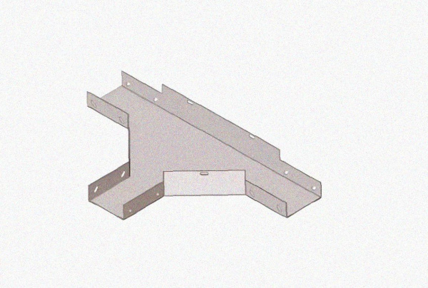 Лоток тройниковый замковый перфорированный ОТЗ 150х100 УТ1,5, горячее цинкование, S1,5