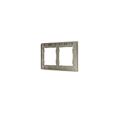 Рамка стеклянная Voltum S70 на 2 поста, (шелк, стекло)