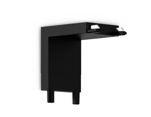 Коннектор угловой внутренний для накладного шинопровода Magnetic Ultra Slim GV1104 BK черный IP20 48V 26*26*26 Ambrella Light