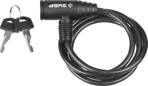 Замок "СТАНДАРТ", тросовый, 2 ключа в комплекте, длина троса 950мм, d 6мм ЗУБР