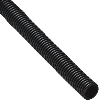 Труба гофрированная ПНД лёгкая 350 Н безгалогенная (HF) стойкая к ультрафиолету черная с/з d16 мм (100м/5500м уп/пал) Промрукав