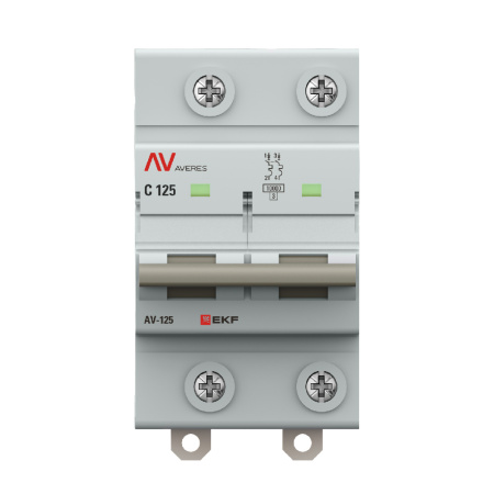 Выключатель автоматический ВА МОД AV-125 2П 125A D 10кА AVERES EKF