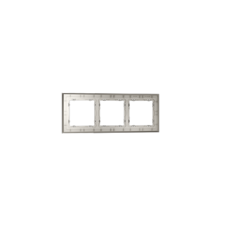 Рамка стеклянная Voltum S70 на 3 поста, (кашемир, стекло)