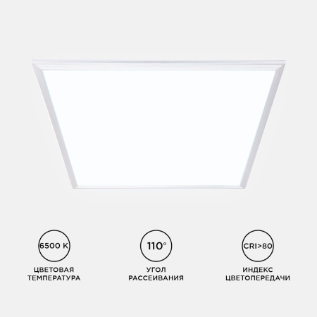 42-004 Светодиодная панель 48Вт, 4800Лм, 6500К, 595х595х9мм APEYRON