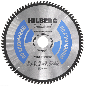 Диск пильный Industrial Алюминий 230*30*80Т HA230 Hilberg