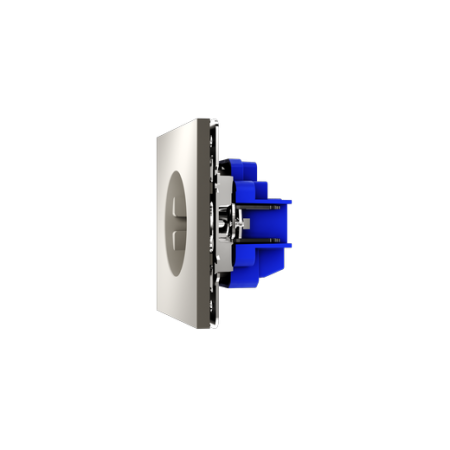Розетка встраиваемая Voltum S70 с заземлением и защитными шторками, 16А, (кашемир)