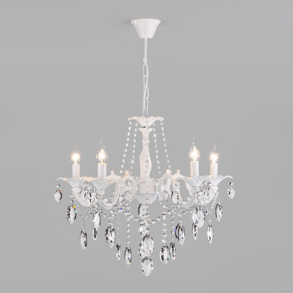 Классическая подвесная люстра 5*E14 60Вт белый IP20 Veletta (10108/5 белый) Eurosvet