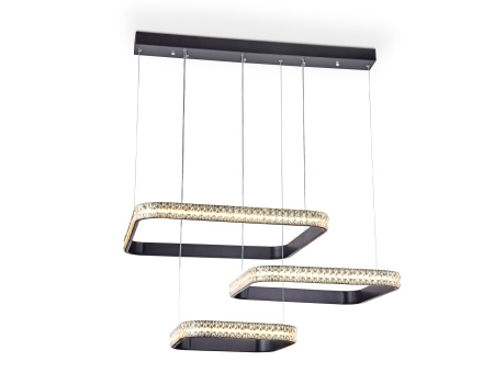 Потолочный светодиодный светильник с пультом FA6166 BK черный 131W 720*500*900 (ПДУ РАДИО 2.4) Ambrella Light