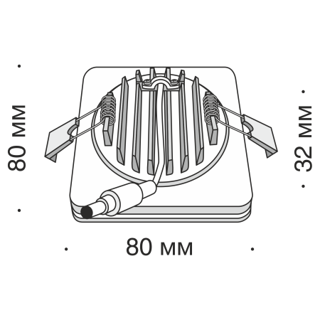 Встраиваемый светильник 7Вт 3000K Черный IP20 Phanton DL2001-L7B Technical