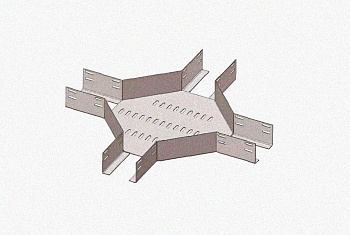 Лоток крестообразный глухой КМГ 250х65 У3, окрашенный, S1,5
