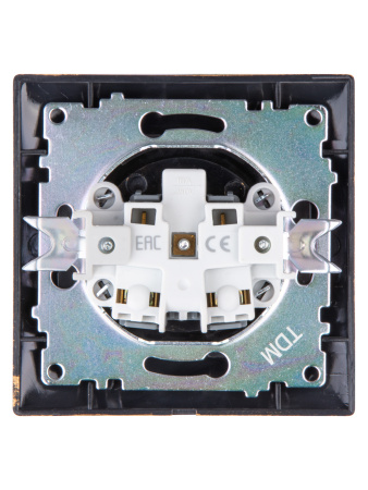 Розетка 2П 10А 250В старинная бронза "Лама" TDM