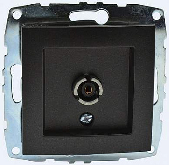 Despina/Larissa Механизм розетки без лицевой панели СУ TV проходн. (с экраном) . графит IP20 Mono