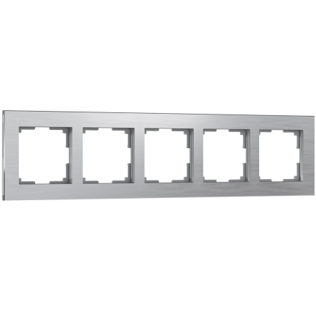 Aluminium Рамка на 5 постов (алюминий) Werkel