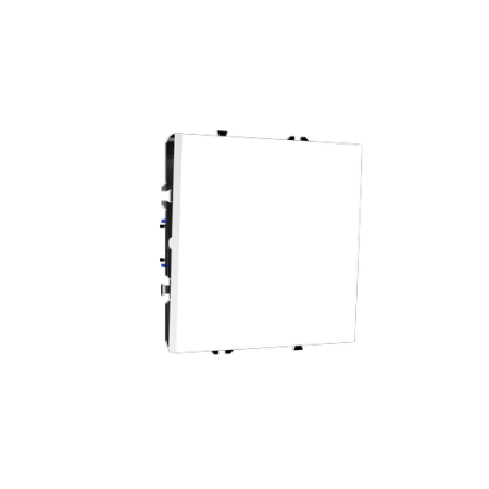 Перекрестный переключатель встраиваемый Voltum S70 одноклавишный 10А, (белый матовый)