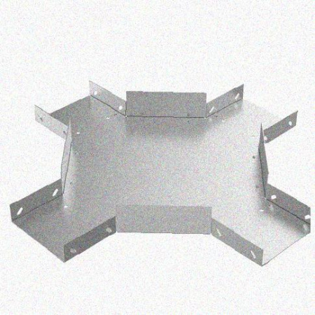 Лоток крестообразный замковый глухой КМЗГ 150х80 УТ1,5, горячее цинкование, S1,5
