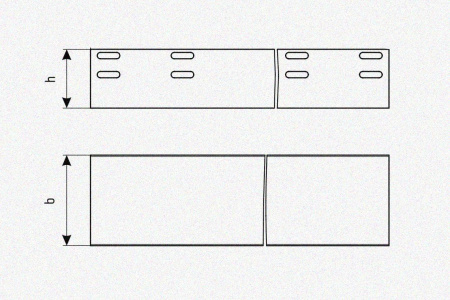 Лоток глухой ЛМГ 75х65х2000 У3, окрашенный, S1,0