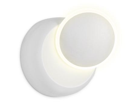 Настенный светодиодный светильник FW115 WH/S белый/песок LED 3000K 5W D140*65 Ambrella Light