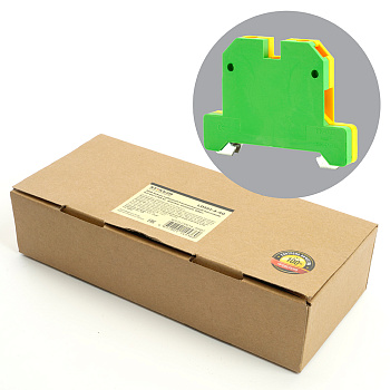 LD551-4-40 ЗНИ Зажим наборный изолированный (винтовой) 4,0 мм² (JXB 4), желтый,зеленый STEKKER