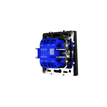 Проходной переключатель встраиваемый Voltum S70 двухклавишный 10А, (графит)