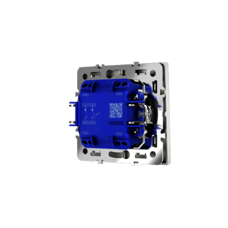 Выключатель встраиваемый Voltum S70 двухклавишный 10А, (сталь)