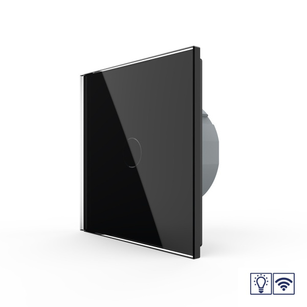 Сенсорный радиоуправляемый диммер 1 клавиша 1 пост Черный Livolo