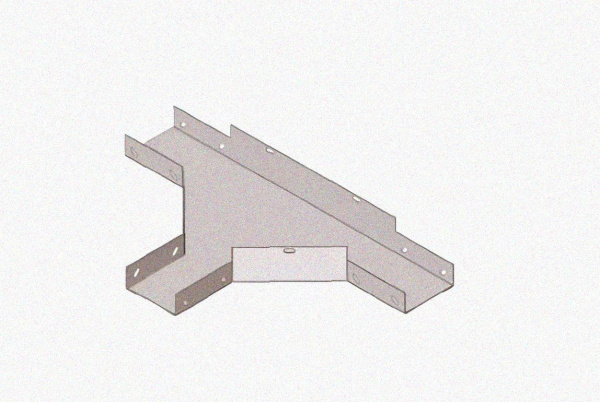 Лоток тройниковый замковый глухой ОТЗГ 600х80 УХЛ1, горячее цинкование, S1,5