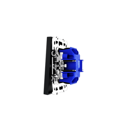 Выключатель с самовозвратом встраиваемый Voltum S70 одноклавишный 10А, (графит)
