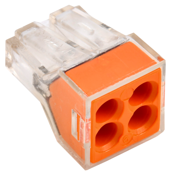 Строительно-монтажная клемма СМК 773-324 оранжевая (4шт/упак) IEK