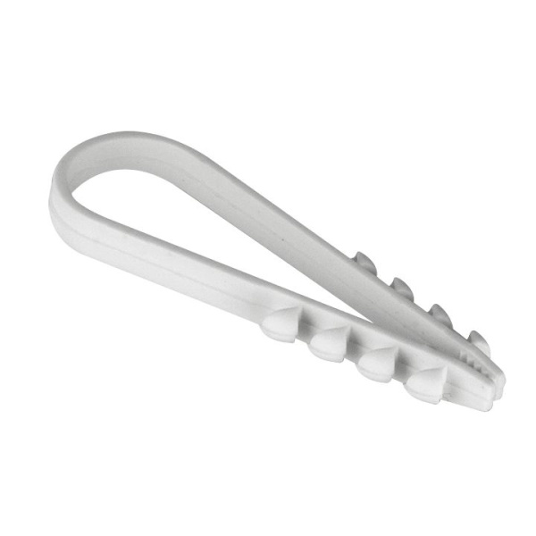 Дюбель-хомут круглый 5-10мм белый (100шт) PROconnect