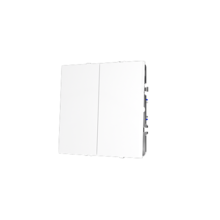 Выключатель встраиваемый Voltum S70 двухклавишный 10А, (белый глянцевый)