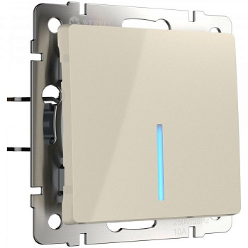 Встраиваемые механизмы Выключатель СУ 1 кл. с подсветкой 10А 00 IP20 Werkel