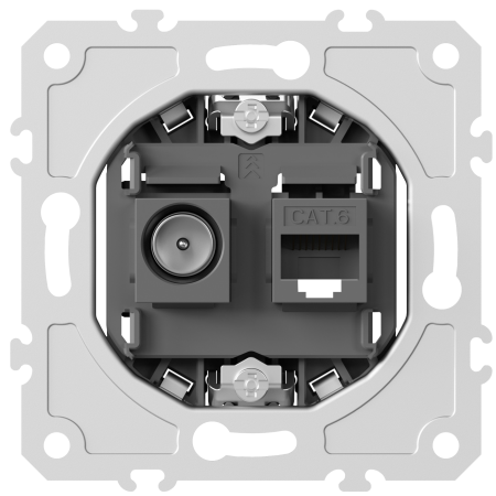 Donel механизм розетки RJ45/TV cat.6,ClassE-8/0-2400 МГц, серия DB