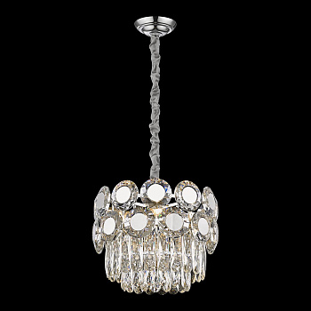 Люстра подвесная Хром/Прозрачный E14 5*40Вт WE134.05.103 WERTMARK