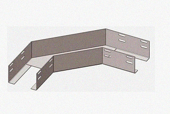 Лоток угловой глухой КГГ 100х60-135 УХЛ1 поворот на 135, горячее цинкование, S1,0